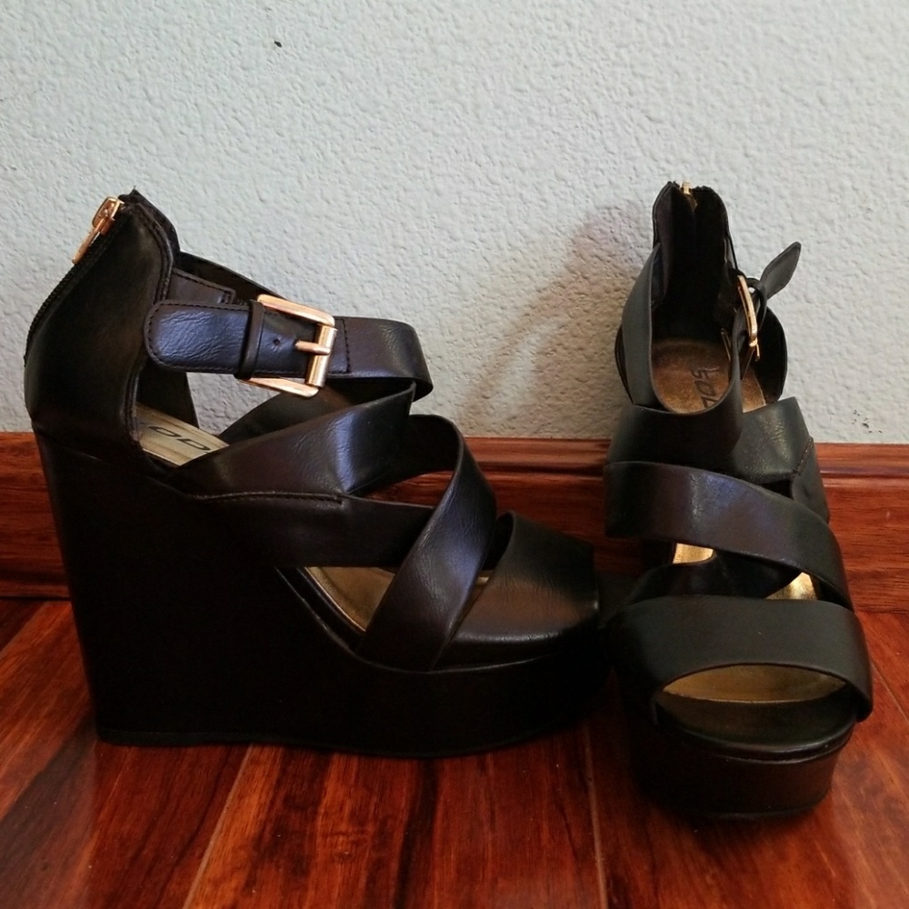 Black Strapped Heels